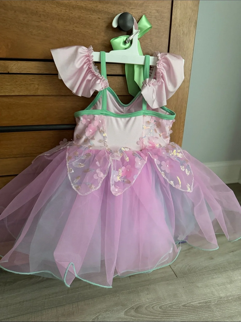 Glamour Costumes Dance Tutu- Toddler Girl Size SC- Green/Pink Floral